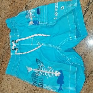 GAP Fish Skeleton Swim Trunks 18-24 Months